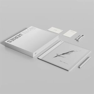 Onyx Note Max e-könyv olvasó érintőceruzával és tartozékokkal, egyszerű háttérrel - eBook olvasó