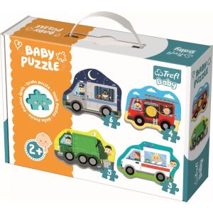 Trefl Baby Classic Járművek és Foglalkozások 18 darabos puzzle kisgyermekeknek - Baba puzzle