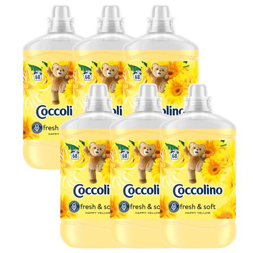 Coccolino Happy Yellow koncentrat omekšivača 476 pranja 6x1700 ml