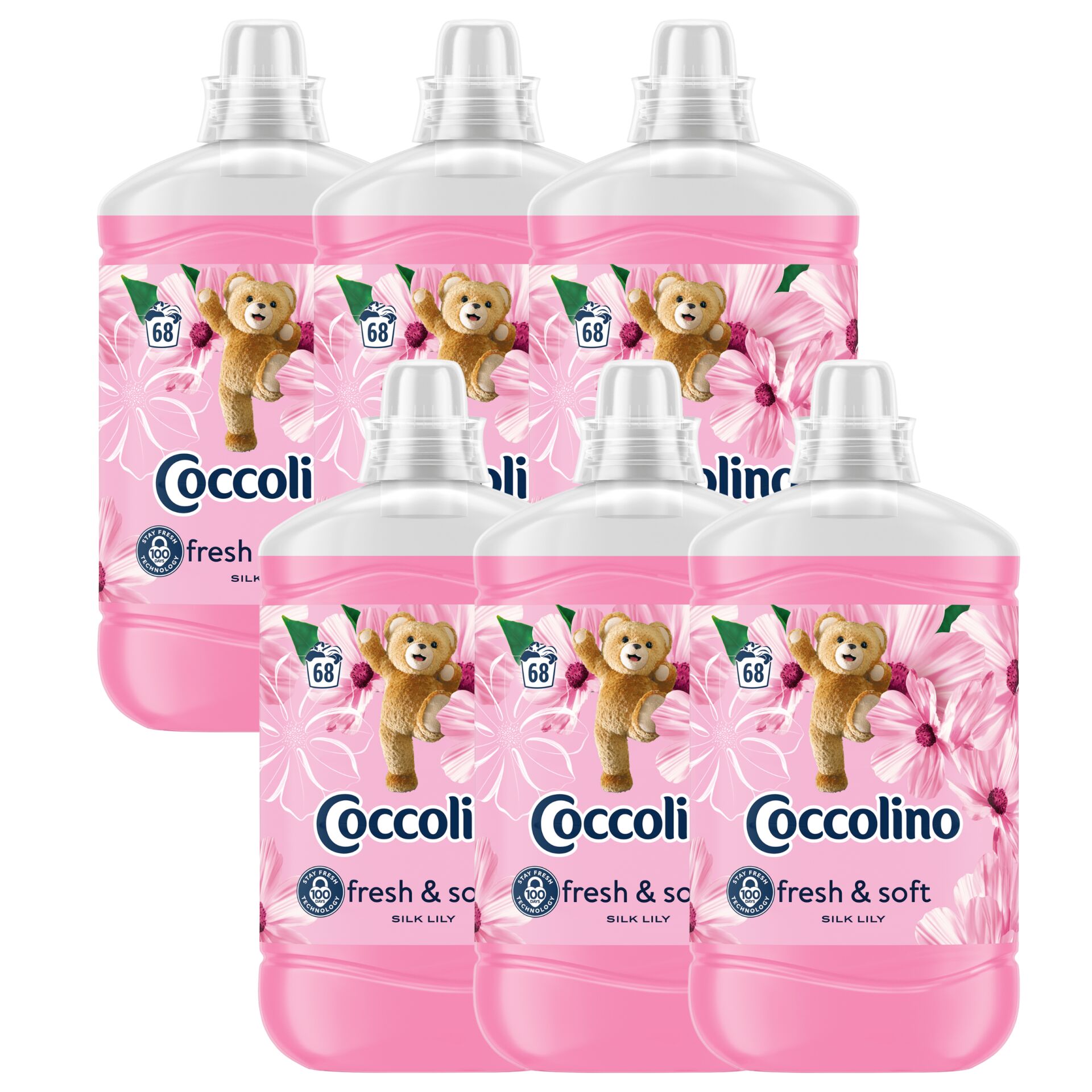 E-shop Coccolino Silk Lily oplachovací koncentrát 476 umytí 6x1700ml