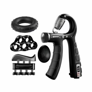 Renew Force HAPPER1 5 részes kézerősítő szett, beleértve a fogantyút, stresszlabdát, ujjgyakorlatot - Kézerősítő