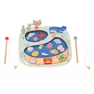 Tooky Toy Holzangelspiel für Kleinkinder mit magnetischen Meerestieren - Babywalker und Entwicklungsspiele für Kleinkinder