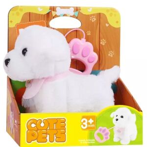 Interaktív sétáltatható kutya - fehér 143225390 - Interaktív plüss