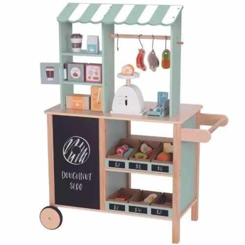 Tooky Toy: 2-in-1 Lebensmittelgeschäft und Küchen-Spielset mit Zubehör 143225413