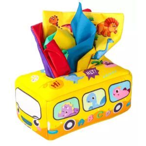 Változatos anyagok zsepidoboz - sárga 143225520 - Manyuk Toys