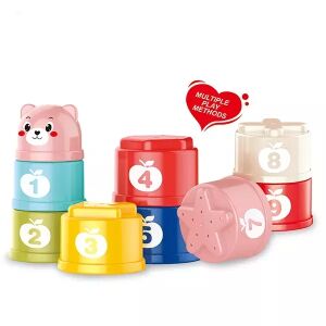 Turn de pahare cu numere și forme - set de 9 piese 143225515 - Premergatoare și Jocuri de dezvoltare pentru copii mici