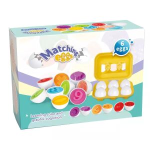 Set za slaganje oblika - jaja, 6 komada 143225511 - Manyuk Toys