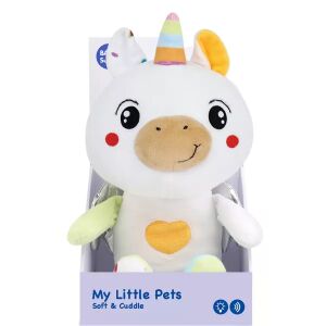 Pluszowy jednorożec usypiający z efektami dźwięku i światła - 30 cm 143225607 - Interaktywny pluszak