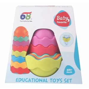 Toronyépítő, 8 db-os 143225697 - Manyuk Toys