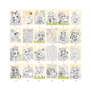 Little Bee caiet de colorat spiralat cu autocolante, 12 pagini 143362113 - Cărți