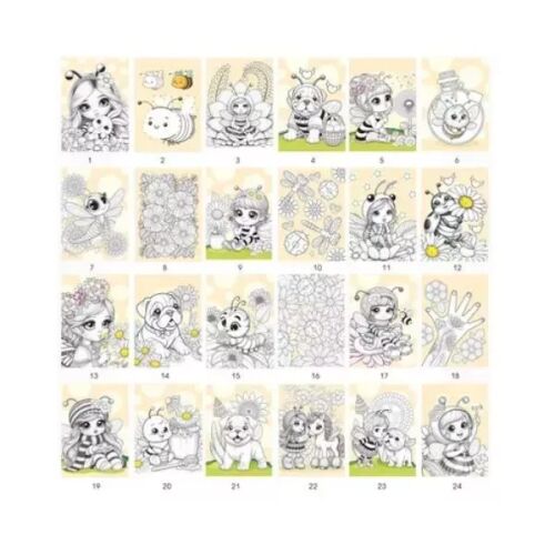 Little Bee spirálos színezőfüzet matricával, 12 lapos 143362113