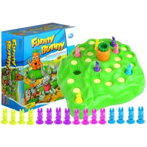 Настолна игра Funny Bunny с кутия, игрално поле и фигурки на зайчета - Настолна игра и Маса за джаги и аксесоари