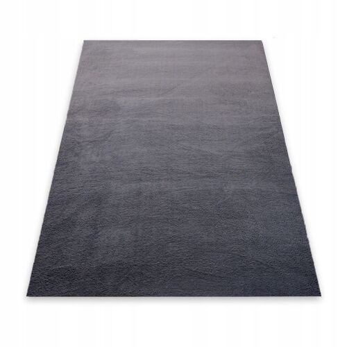 PLÜSZ DUNKELGRAUER Teppich, 160x220 cm, dunkelgrauer Plüschteppich
