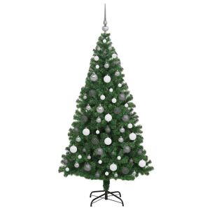 vidaXL Brad de Crăciun artificial Verde 180 cm PVC și Oțel și Plastic 143283918 - Decorațiuni