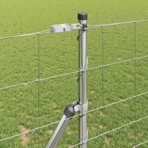vidaXL Gard pentru câmp Argintiu 50 x 1.2 m Oțel galvanizat 143289959 - Element de gard