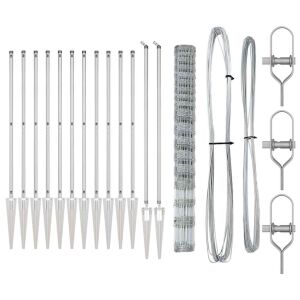 vidaXL Legelőkerítés Ezüst 25 x 1.5 m Horganyzott acél 143290266 - Kert