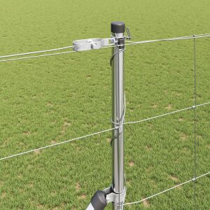 vidaXL Legelőkerítés Ezüst 25 x 1.5 m Horganyzott acél 143290128 - Kert