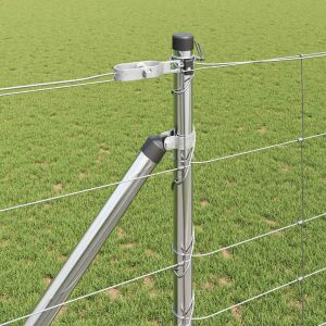 vidaXL Legelőkerítés Ezüst 50 x 1.2 m Horganyzott acél 143290153 - Kerítéselem