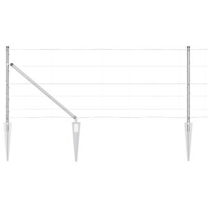 vidaXL Legelőkerítés Ezüst 100 x 0.8 m Horganyzott acél 143290351 - Kerítéselem