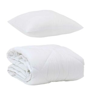 vidaXL Paplan Párnával párnával 2 pcs Fehér Mikroszál 143295088 - Lakberendezés