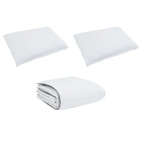 vidaXL Takaró szett párnával 3 pcs Fehér Mikroszálas és Pamut 143296093