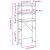 vidaXL Mosógép polc polcokkal tárolóval 67 x 25 x 163 cm Faanyag 143303802