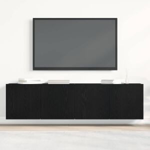 vidaXL 2 db fekete tölgyfa TV-szekrény 160 x 30 x 41 cm