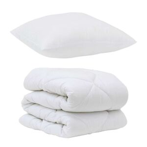 vidaXL Takaró szett párnával 2 pcs Fehér Mikroszál 143310133 - Lakberendezés