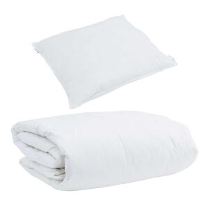 vidaXL Duvet de iarnă cu pernă 2 pcs Alb Pene de rață 143316637 - Plapume