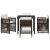 vidaXL Kert étkező szett 5 pcs Barna Poli rattan 143317503