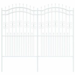 vidaXL Kerti Kerítés Fehér 215 cm Porszórt Acél 143319919 - Kert