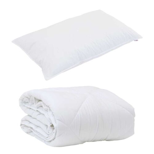 vidaXL Évszakokon Át Duvet párnával 2 pcs Fehér Mikroszál 143319917
