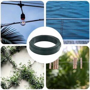 vidaXL Kerítéskötöző drót Zöld 80 m PVC-bevonatos acél 143320410 - Kert