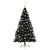 vidaXL Mesterséges, előre világított karácsonyi fa Fekete 210 cm PVC 143320829