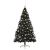 vidaXL Mesterséges, előre világított karácsonyi fa Fekete 210 cm PVC 143320829