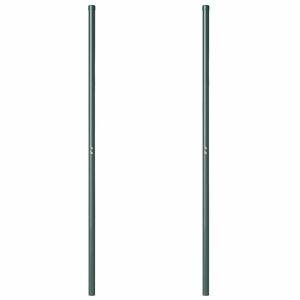 vidaXL Kerítoszlopok 2 pcs Zöld 140 cm Porszórt Acél 143323710 - Kert