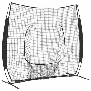 vidaXL Baseball și Softball Negru 250 x 106 x 209 cm Poliester 143323899 - Porti de fotbal și handbal