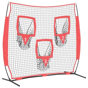 vidaXL Baseball și Softball Negru 214.5 x 89.5 x 181 cm Poliester 143323902 - Porti de fotbal și handbal