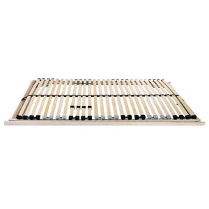 vidaXL Lécalap fejtámlával Barna 120 x 190 cm Tömör bükkfa 143323883 - Bútor