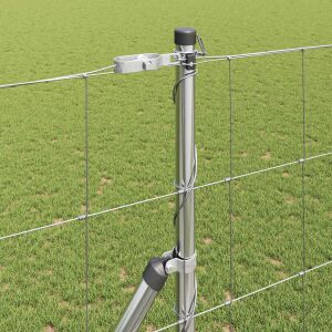 vidaXL Legelőkerítés Ezüst 25 x 1.4 m Horganyzott acél 143326176 - Kert