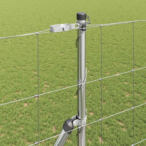 vidaXL Legelőkerítés Ezüst 25 x 1.5 m Horganyzott acél 143326347