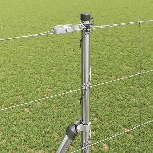 vidaXL Gard pentru câmp Argintiu 50 x 1.5 m Oțel galvanizat 143326372 - Element de gard