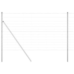 vidaXL Gard pentru câmp Argintiu 50 x 1.4 m Oțel galvanizat 143326498 - Element de gard