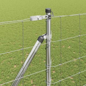 vidaXL Gard pentru câmp Argintiu 25 x 1.6 m Oțel galvanizat 143326482 - Element de gard