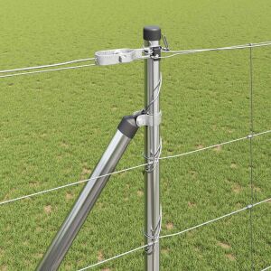 vidaXL Legelőkerítés Ezüst 25 x 1.6 m Horganyzott acél 143326504 - Otthon & Kert