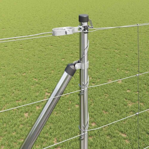 vidaXL Legelőkerítés Ezüst 25 x 1.6 m Horganyzott acél 143326504