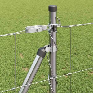 vidaXL Legelőkerítés Ezüst 25 x 1 m Horganyzott acél 143326561 - Kert