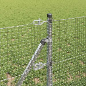 vidaXL Kerítés oszlopokkal Ezüst 0.8 x 50 m Acél 143326721 - Kert