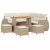 vidaXL Kerti Kanapé Szett 9 pcs bézs és krémszínű 110 x 55 x 71 cm 143330067