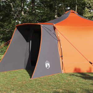 vidaXL Tipi sátor tetővel Szürke és narancs 492 x 492 x 275 cm szövet 143337261 - Kempingezés & Túrázás